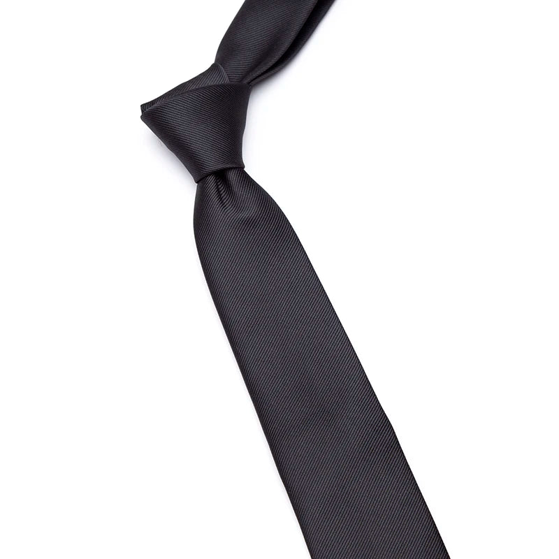 New Mens Tie 8cm 7cm 6cm Classic Black Slim Ties for Men Accessories Neckties Wedding Party Formal Dress Casual Solid Gifts Tie