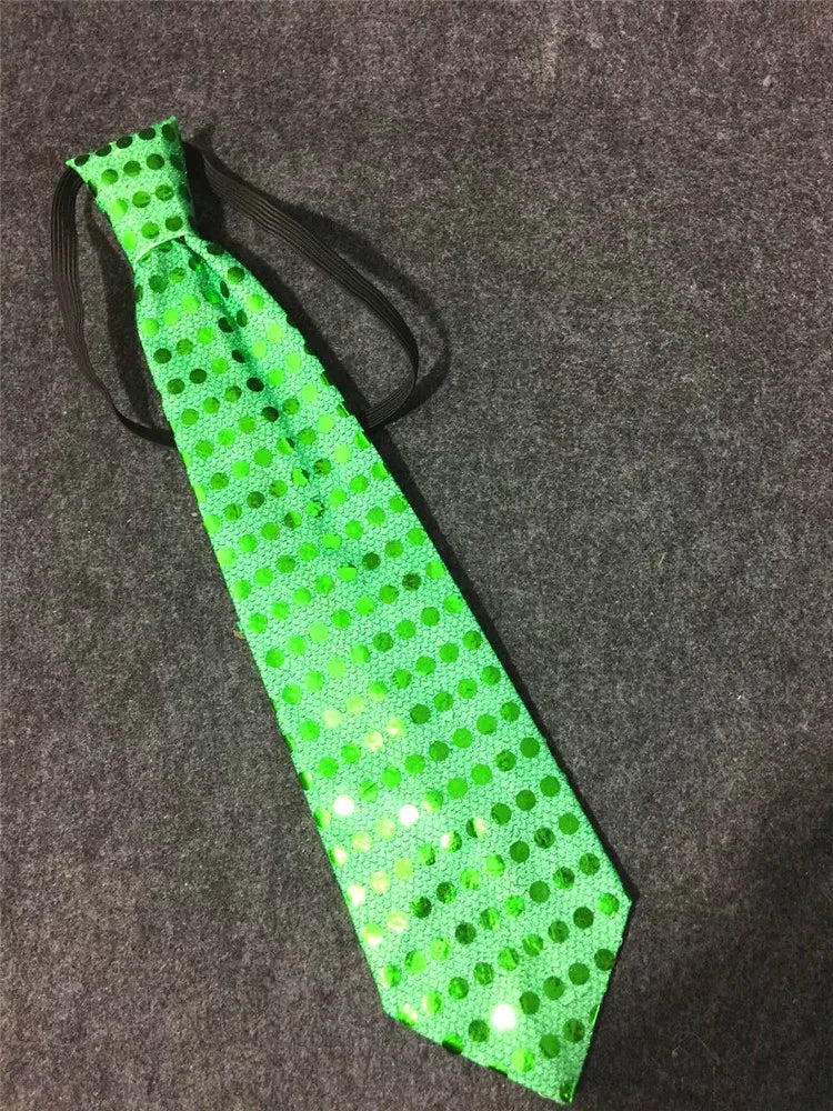 Mens Boys Bowtie LED Flashing Light Up Sequin Necktie Club Bar Christmas Party Women Bow Tie Wedding Ties Holiday Gift Color