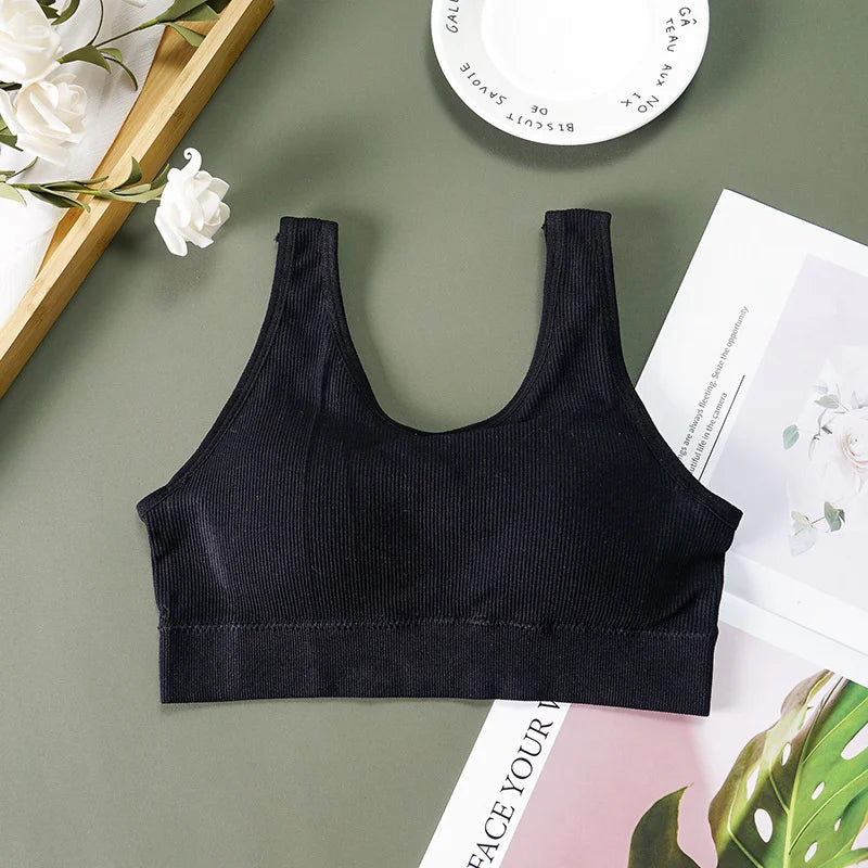 Women Tank Tops Streetwear Push Up Cropped Top for Female Lounge Solid Color Casual Sexy Lingerie Wirefree Camisole Fashion Girl