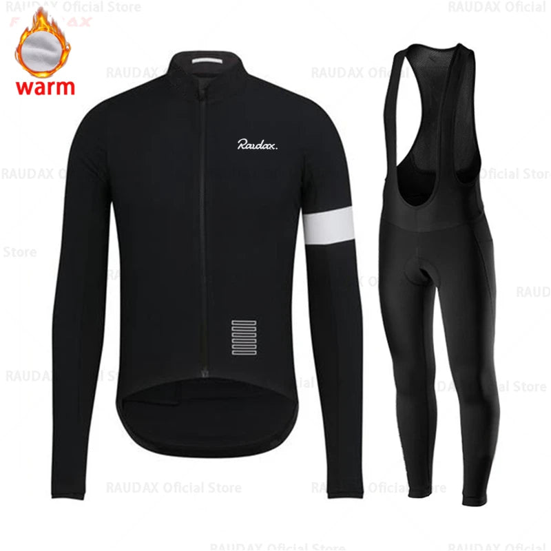 2025 Winter Fleece Cycling Clothes Roupa Ciclismo Masculino Long Sleeve Cycling Jersey Men Culotte Ciclismo Cycling Clothing