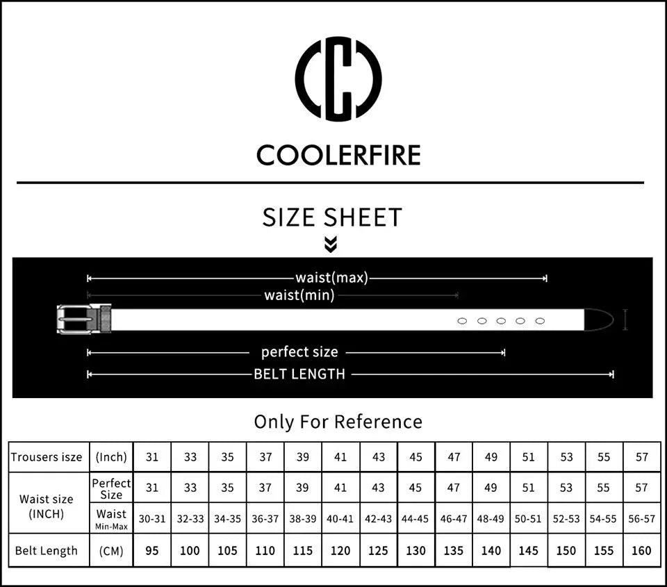 Men Genuine Leather Belt 100cm 110cm 120cm 130cm 140cm 150cm 160cmReversible Buckle Brown and Black Business Dress Belts for Men