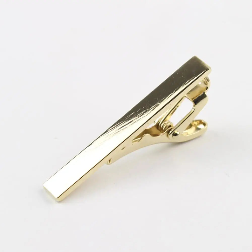4.5cm Formal Mens Alloy Necktie Tie Clip Pin Skinny Glossy Clasp Copper Bar Wedding Slim Ties Clips Suits Accessories Jewelry