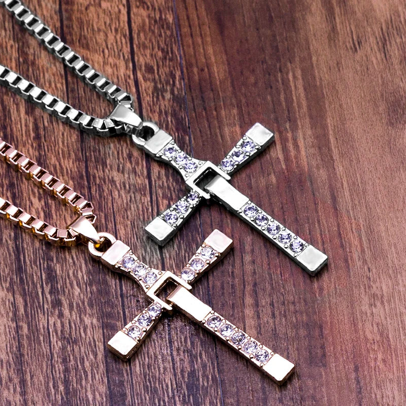 Movie Jewelry Men Classic CROSS Pendant Necklace New Male Necklaces & Pendants Fashion
