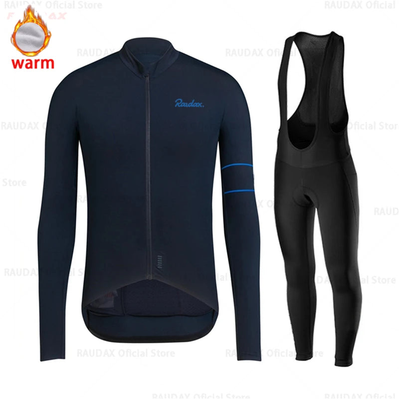 2025 Winter Fleece Cycling Clothes Roupa Ciclismo Masculino Long Sleeve Cycling Jersey Men Culotte Ciclismo Cycling Clothing
