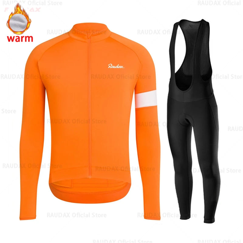 2025 Winter Fleece Cycling Clothes Roupa Ciclismo Masculino Long Sleeve Cycling Jersey Men Culotte Ciclismo Cycling Clothing