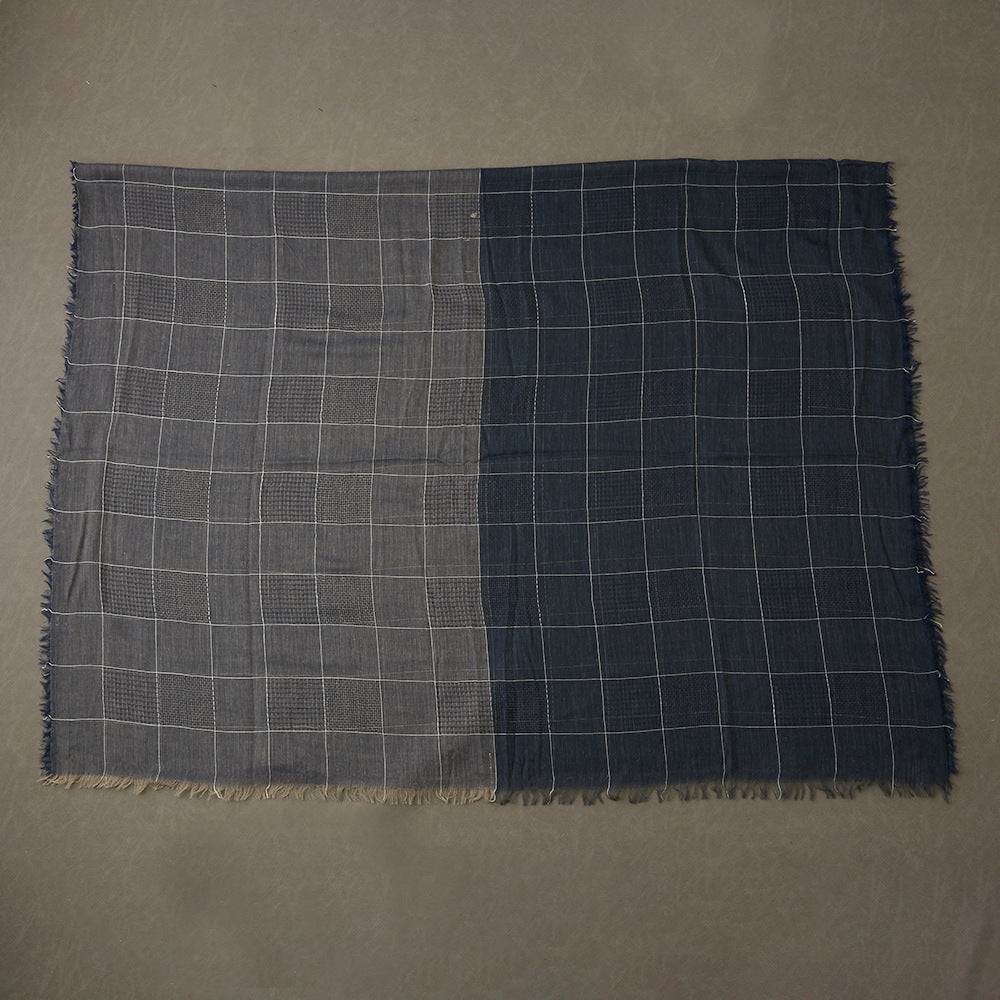 Cotton Linen Men Scarf Patchwork Scarf for Men Tassel Autumn Winter Long Mens Scarves Fashion Male Accessories