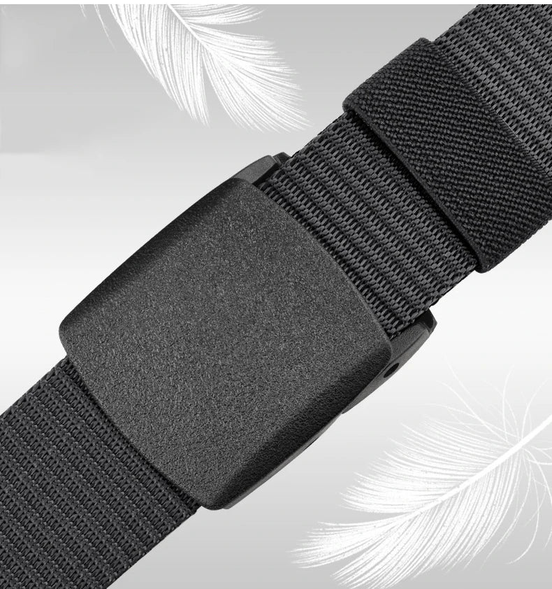 Plus Size 110 120 130 140 150 160 170cm Military Men Belt Women Nylon Canvas Army Outdoor Tactical Waist Belt Plastic Buckle