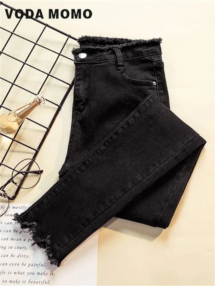 Jeans Female Denim Pants Black Color Womens Jeans woman Donna Stretch Bottoms Feminino Skinny Pants For Women Trousers