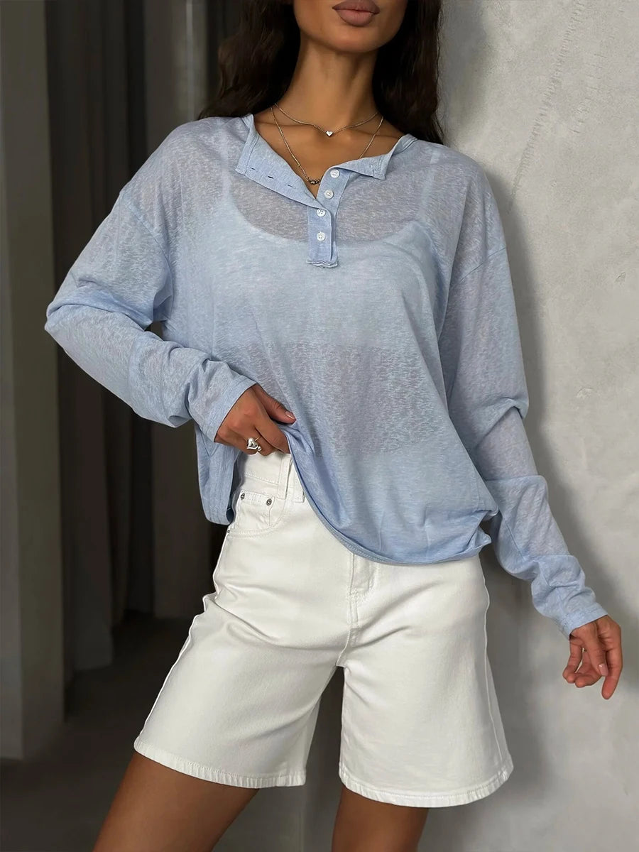 Hirsionsan 2025 Basic soft T Shirts Women Summer autumn Long Sleeves Loose Bottom Tees Ladies Casual Knitted Soft Woman Tops