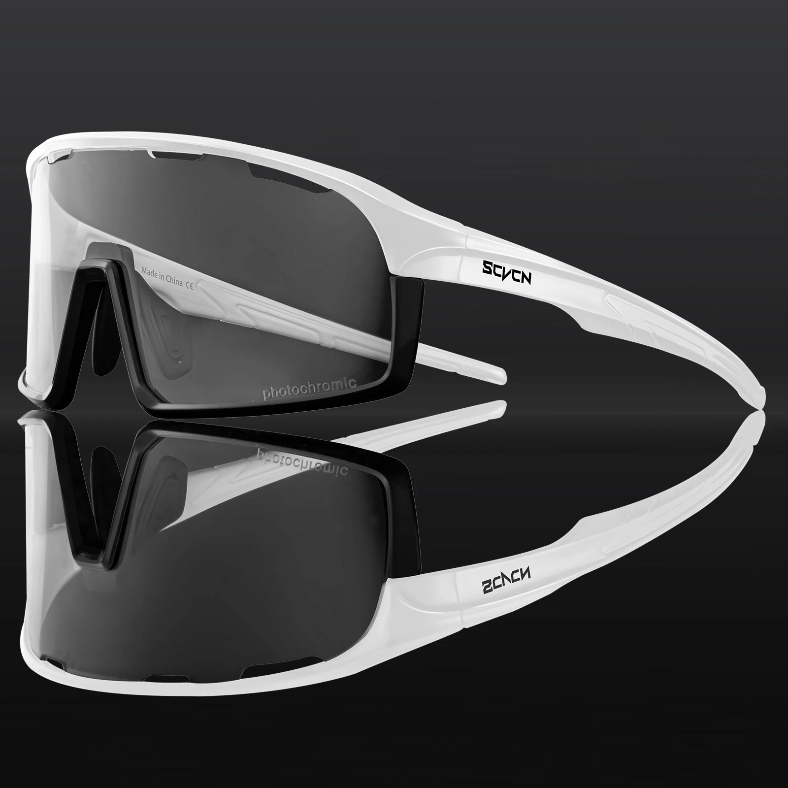 SCVCN Photochromic Cycling Sunglasses Cycling Glasses UV400 Bicycle Eyewear Sports MTB Outdoor Bike Goggles Sunglasses Eyepieces
