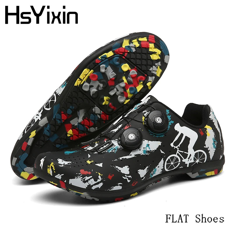 Professional Cycling Shoes Road Bike Men Racing Race Self-locking Speed Bike Sneakers Women Spd Non-slip Flat MTB Cycling Shoes