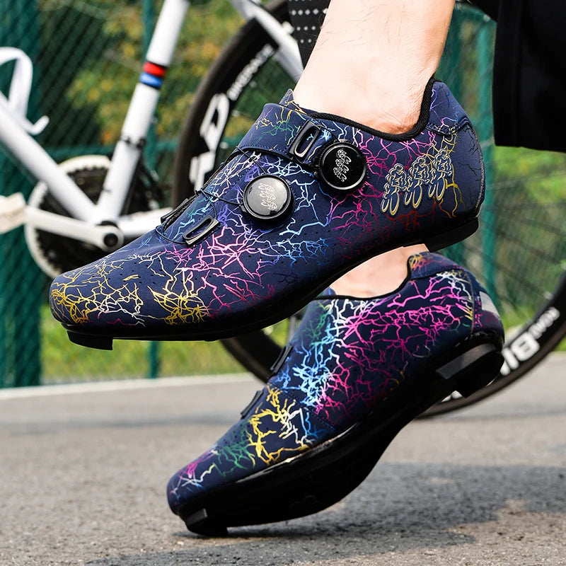 CC chengta Cycling Shoes Men Road Self-Locking Cycling Shoes Outdoor MTB Mountain Cycling Shoes SPD Racing Cycling Sports Shoes