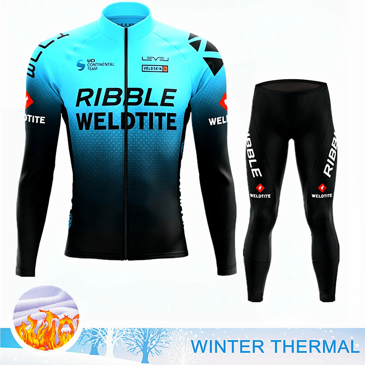 2027 Winter Thermal Fleece Cycling Clothes Long Sleeve Uniform Costume Sport Bike MTB Fleece Jersey Sports Set Bicycle Clothing