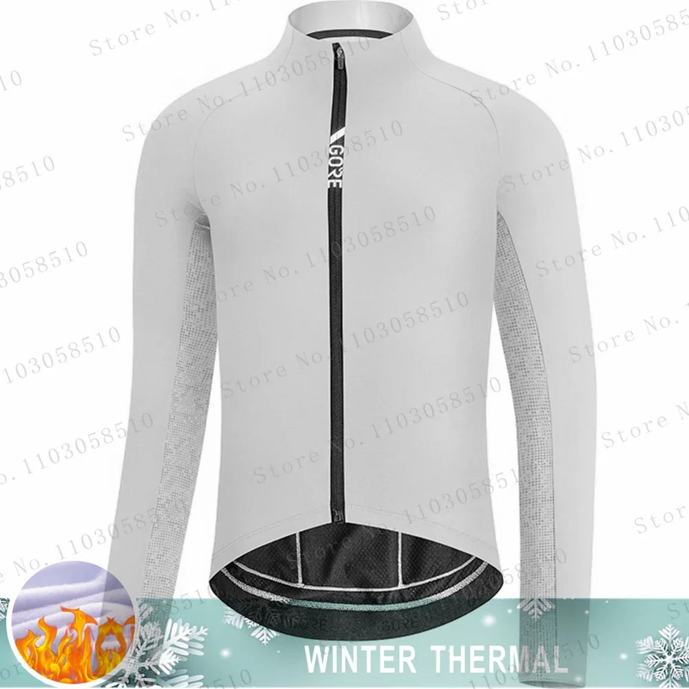 Winter Jacket Thermal Fleece Bicycle Clothes Men&
