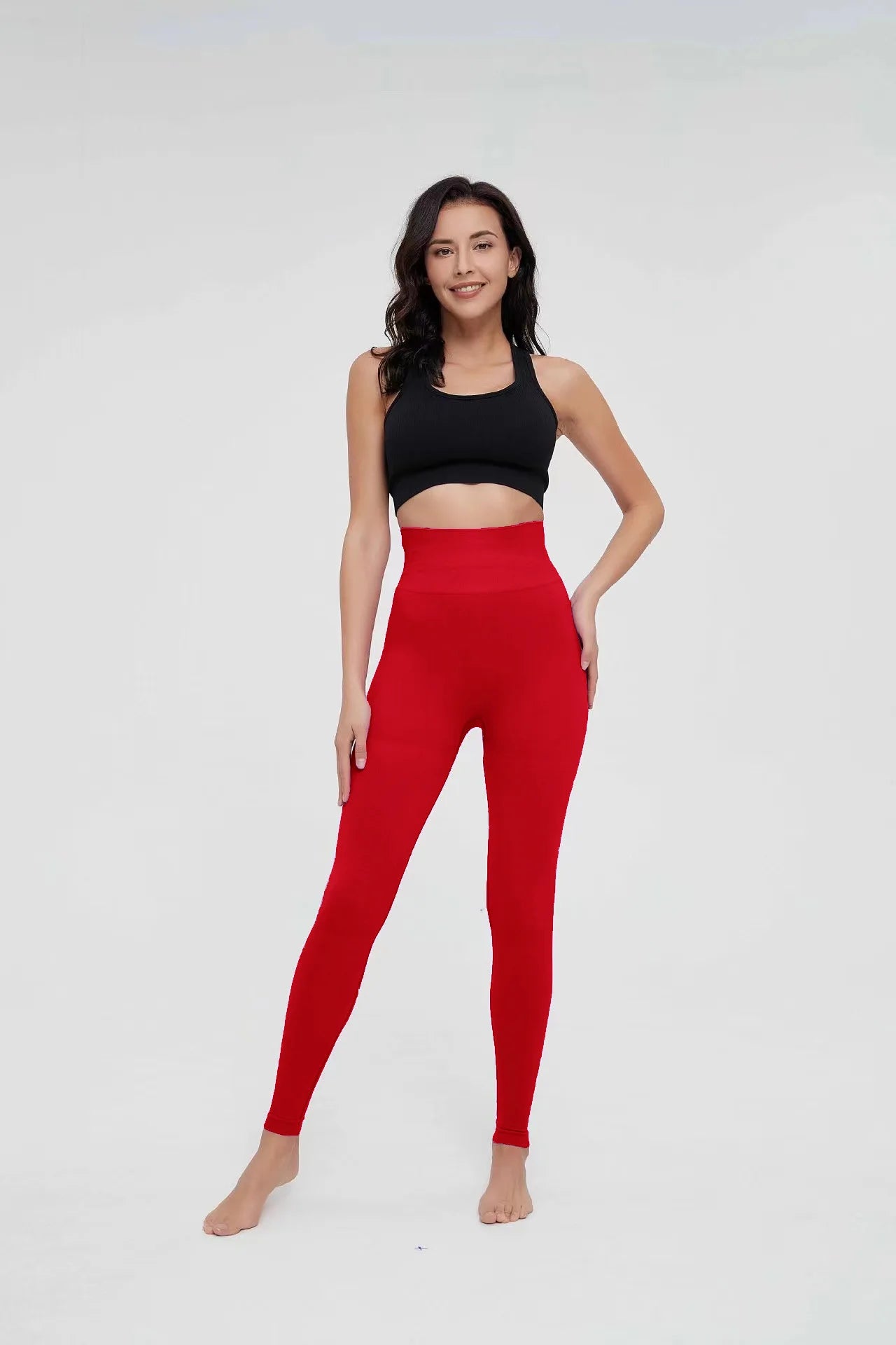 Seamless Knitted Leggings Women High Waist Sports Pants High Elastic Gym Workout Running Leggings Sexy Hip Liftting Leggings