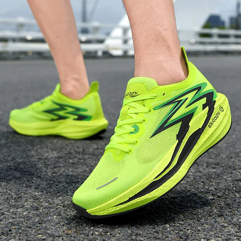 NEW Running Shoes Carbon Board Marathon Men Sports Breathable Lightweight Women&