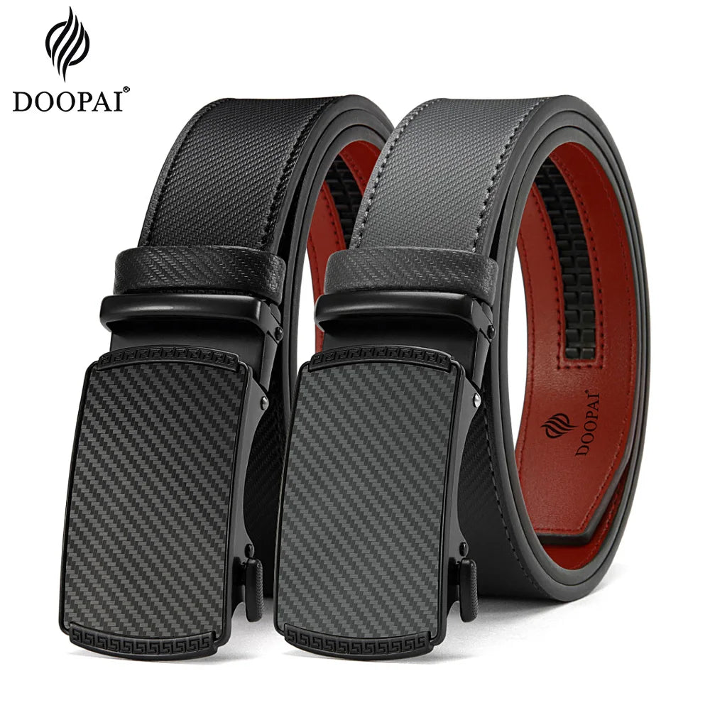 Men Belts Leather Waist Strap Male Automatic Buckle Waistband Mens High Quality Girdle Belts for Women Men Gifts 105 115 125cm
