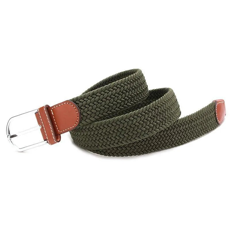 Men Belt Jeans Belts Adjustable Belt Men Outdoor Travel Waist Belt with Plastic Buckle for Pants Soft Nylon Sports Accessories
