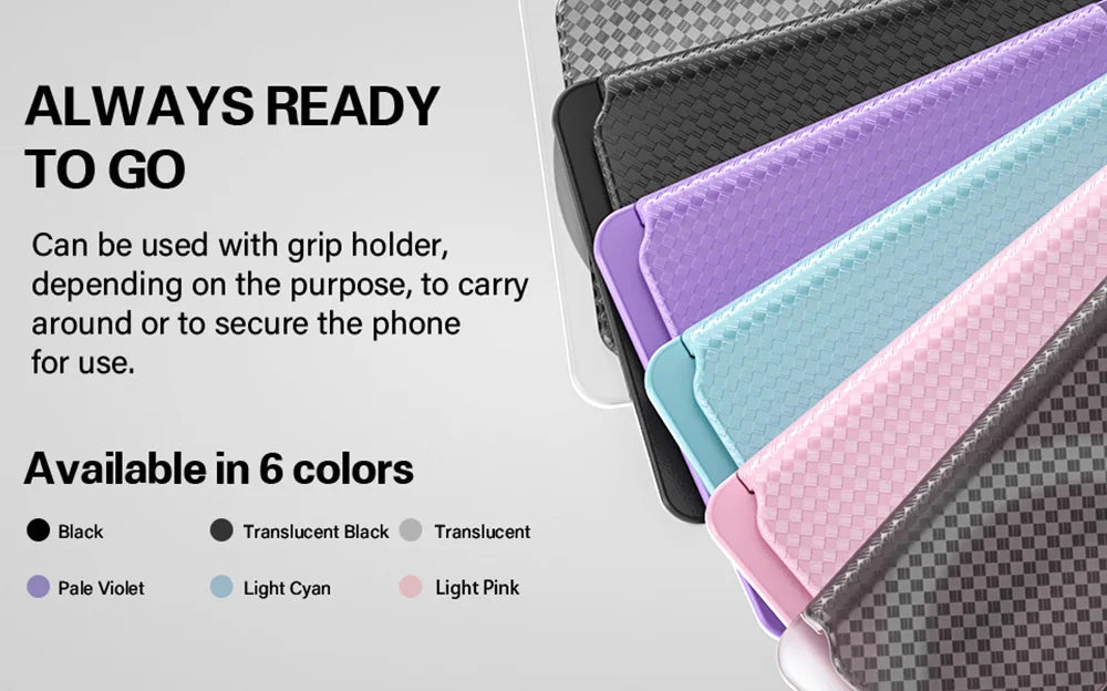 Grippopso Universal Magnetic Wallet Case Men Women Phone Card Holder Wallet With Finger Ring Holder Anti-scratch Card Case