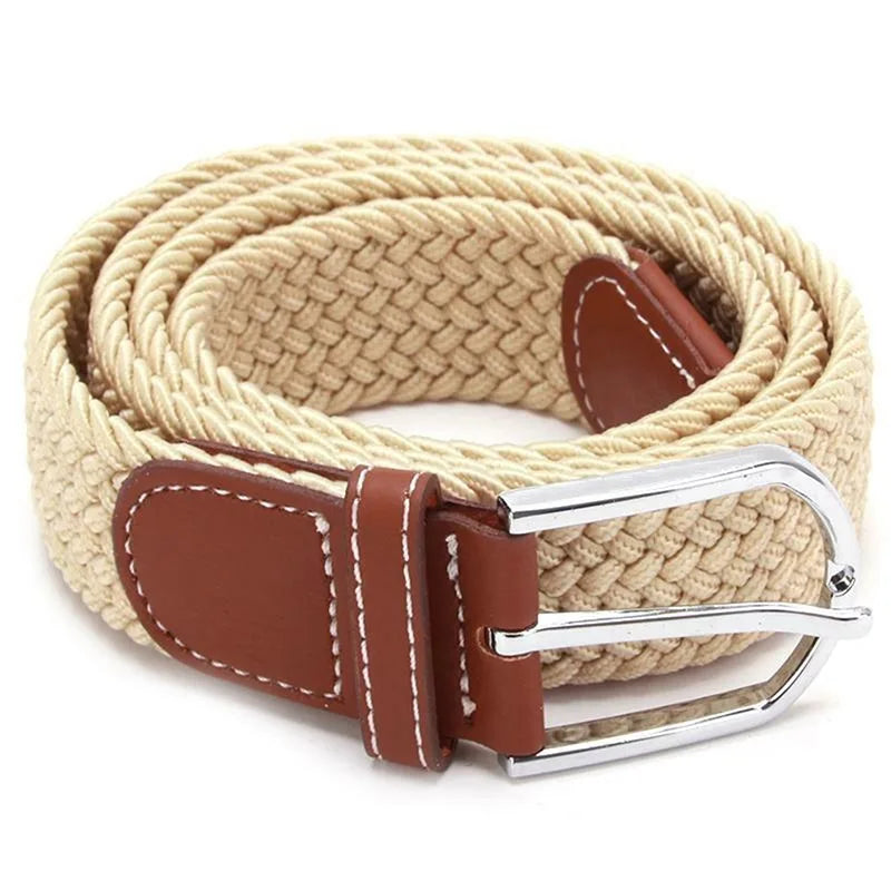 Men Belt Jeans Belts Adjustable Belt Men Outdoor Travel Waist Belt with Plastic Buckle for Pants Soft Nylon Sports Accessories