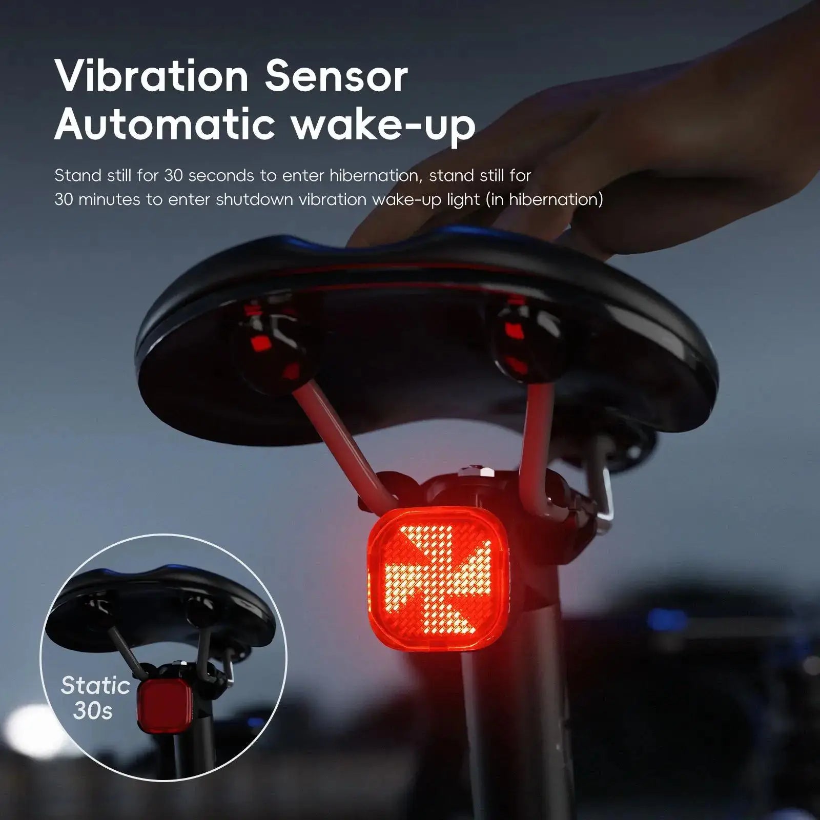 CYCLAMI Team Sync Tail Light Bike Turn Signals Bicycle Rear Light Wireless Remote Control Warning Cycling Expression Taillights