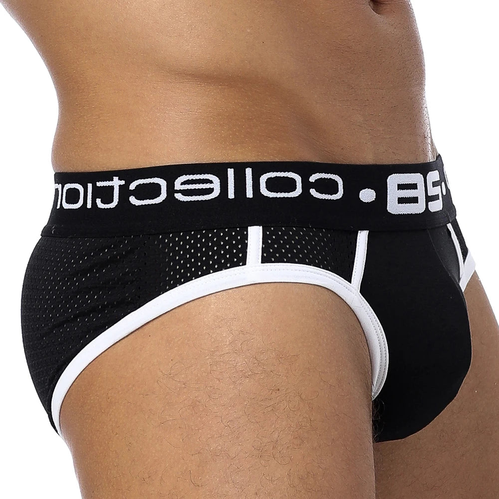 3Pcs Pack Brand Men Underwear Mesh Qucik-Dry Sexy Men Briefs Breathable Mens Slip Cueca Male Panties Underpants Briefs