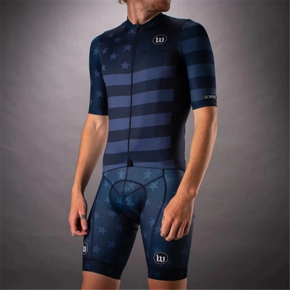 Wattie Ink Cycling Suit Men Bike Jersey Set Classic Road Bicycle Uniform Ciclismo Short Sleeve Mtb Team Racing Bike Clothes Set
