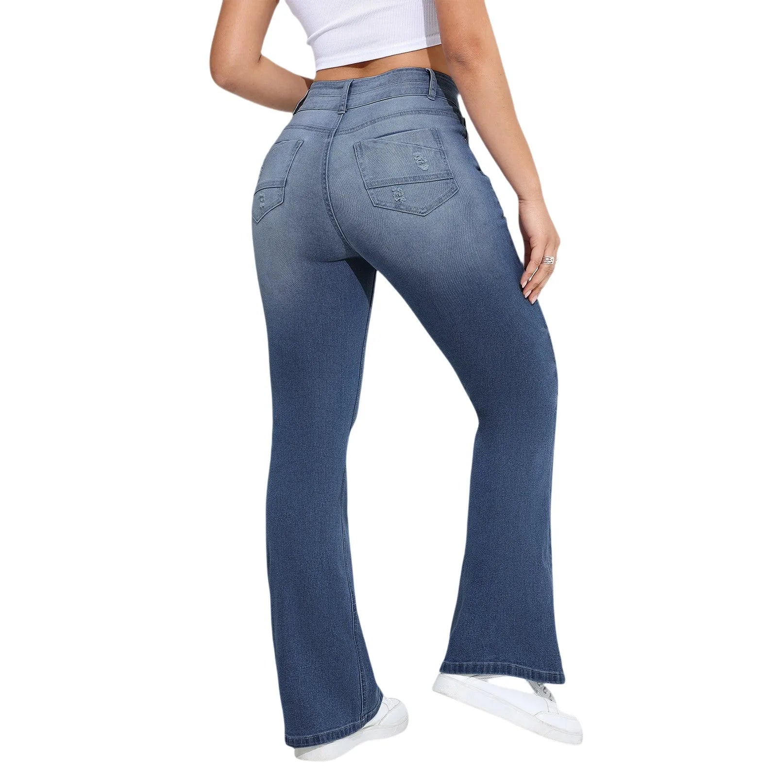 Flared Jeans For Women Bell Bottom Jeans For Women Straight Leg Jeans For Women Plus Size Work Pants Baggy Jeans Pantalones Muje