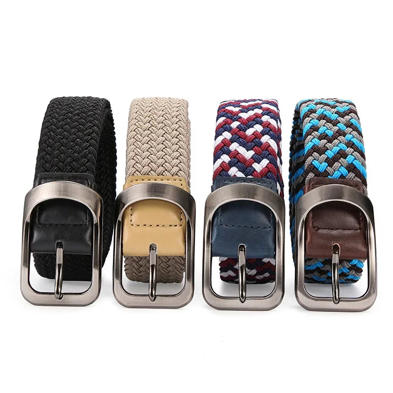 Elastic Stretch Woven Braided Canvas Belt Golf Belt for Women Men Pants Jeans