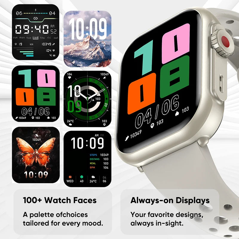 2025 New For Xiaomi Smart Watch Men Women 1.85-Inch HD AMOLED Full Touch Screen IP68 Waterproof Bluetooth Call SmartWatch Man
