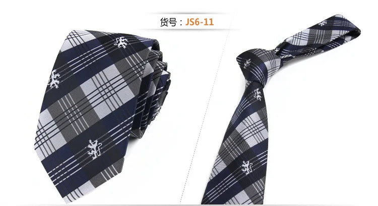 Fashion Ties for Men Accessories 6cm Fashion Business Wedding Classic Silk Tie Blue Black Red Men&
