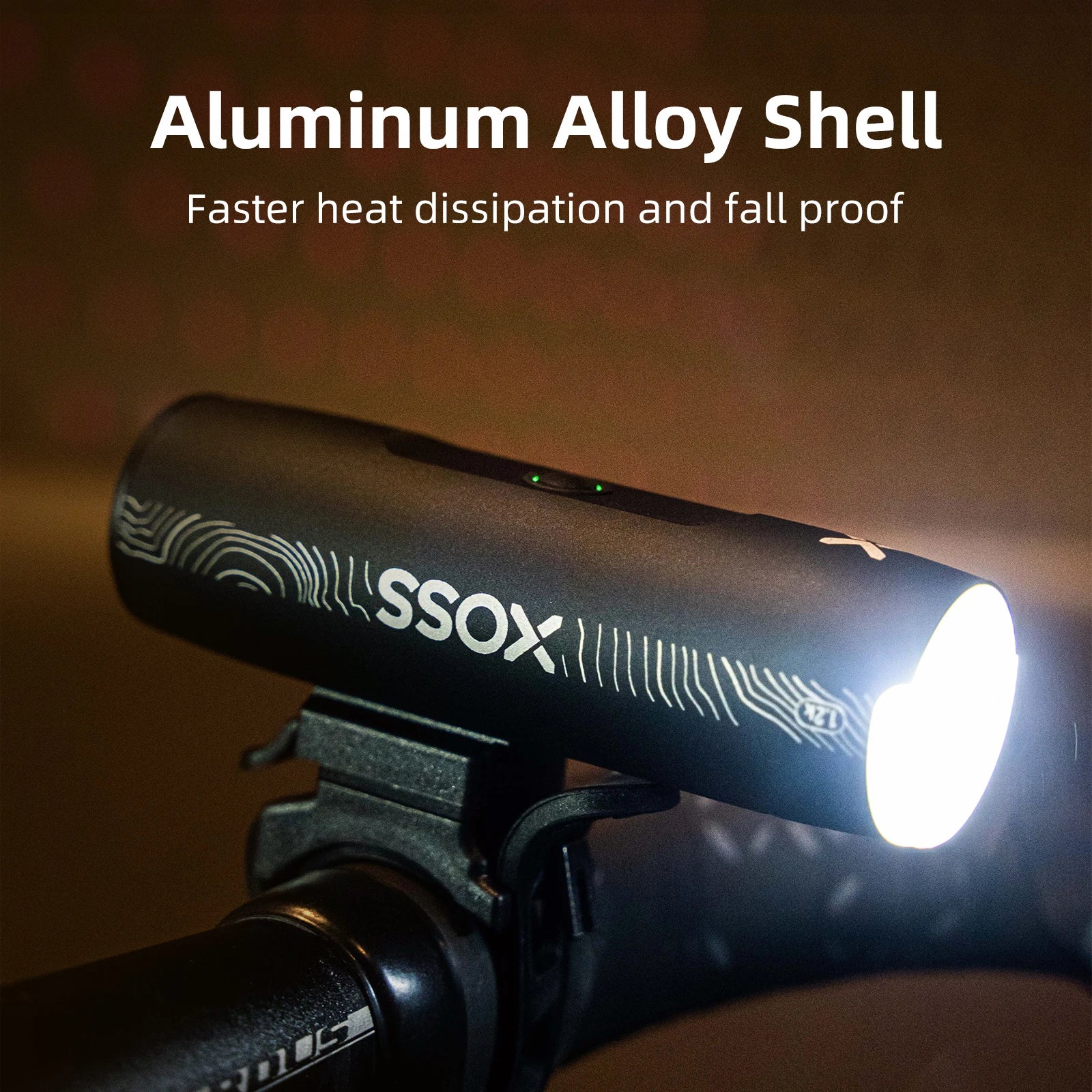 XOSS XL1200 Headlight 200-1200 Lm Bike Light Waterproof Rechargeable Front Lamp Bicycle Light Aluminum Ultralight Flashlight