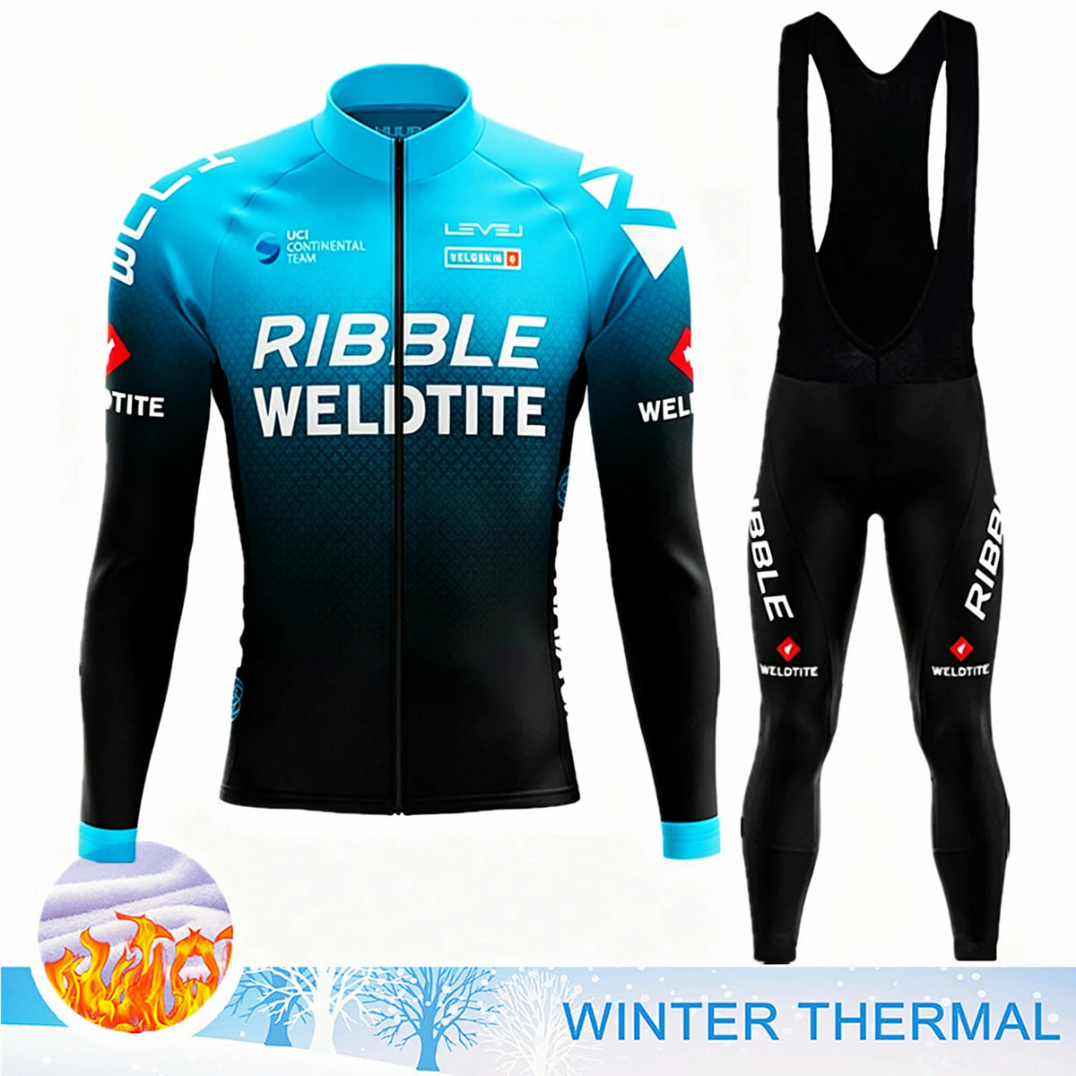 2027 Winter Thermal Fleece Cycling Clothes Long Sleeve Uniform Costume Sport Bike MTB Fleece Jersey Sports Set Bicycle Clothing