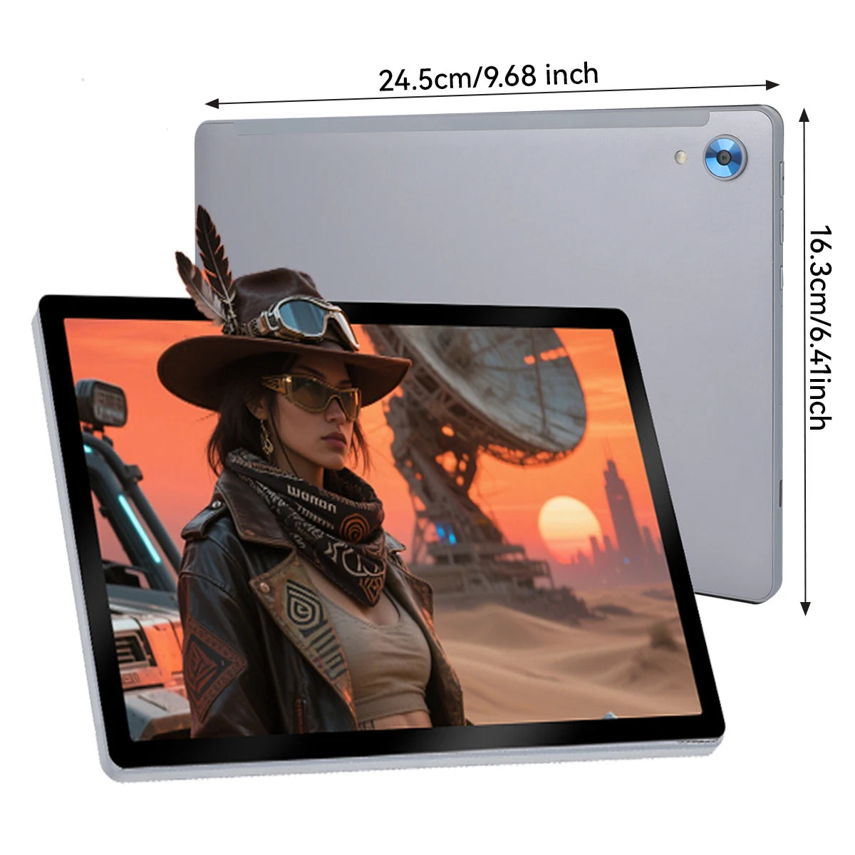 URAO 10 Inch Tablet Android 15 8-Core Tablets 24GB+128GB 1TB Expansion WiFi 6 5MP+8MP Stylus Keyboard Mouse Headphone PC PAD Set