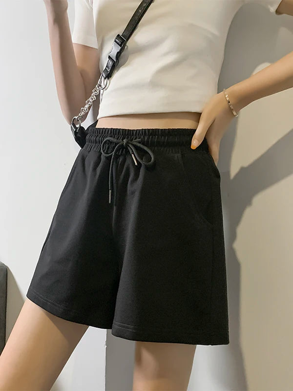 2025 Summer White Shorts Women&