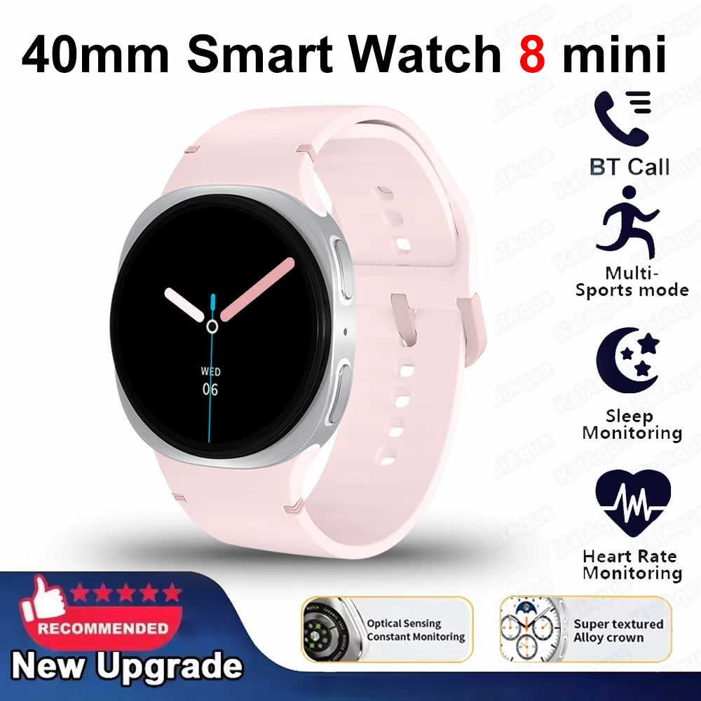 2026 New Watches 8 Mini GPS Track Smart Watch For Men Women Health Sport AMOLED Heart Rate Bluetooth Call Waterproof Smartwatch
