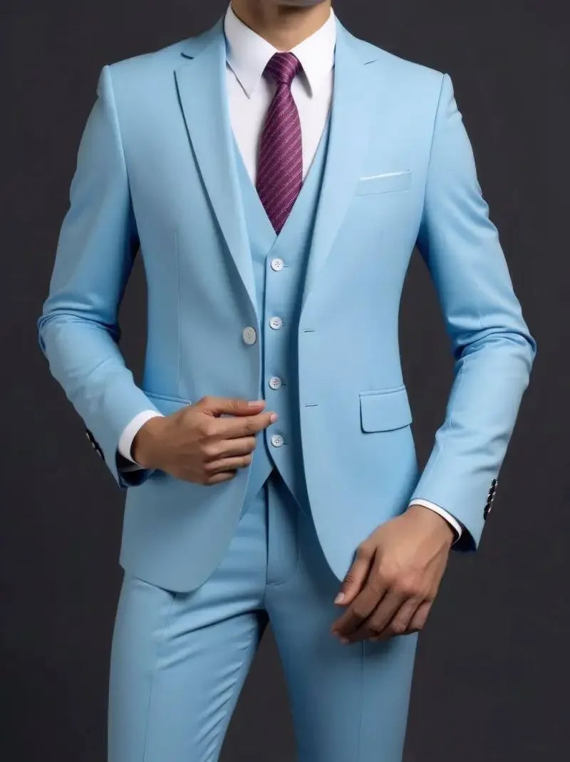 Suit (Blazer+ Vest + Trousers) Men&