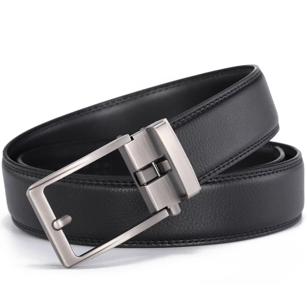 Unisex Click Belts for Men Luxury Brand Designer Fashion Automatic Buckle Genuine Leather Men&