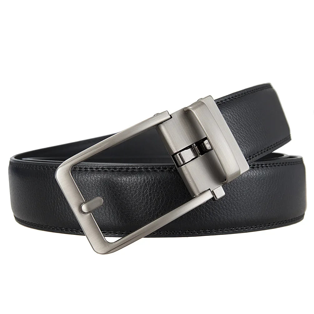 Click Belts for Men Luxury Brand Designer Fashion Automatic Buckle Genuine Leather Men&