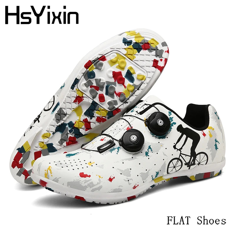 HsYixin MTB Self-locking Cycling Shoes Men Women&