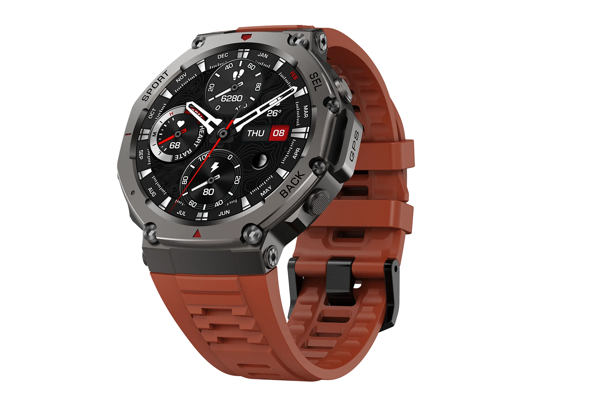 Smart Watch For T-Rex 3 GPS Smartwatch AMOLED Touch Screen 5ATM Outdoor Compass Smart Fitness Sport Monitor Men Watch ForXiaomi
