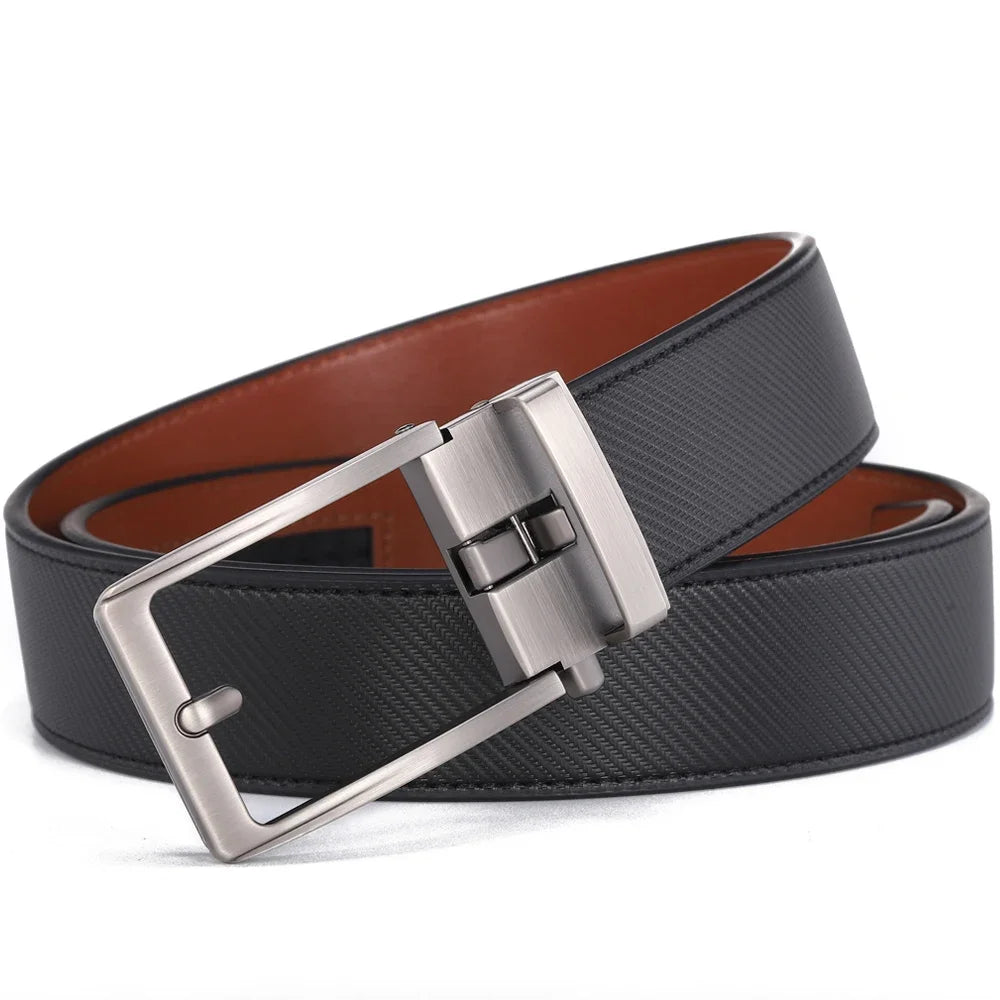 Unisex Click Belts for Men Luxury Brand Designer Fashion Automatic Buckle Genuine Leather Men&