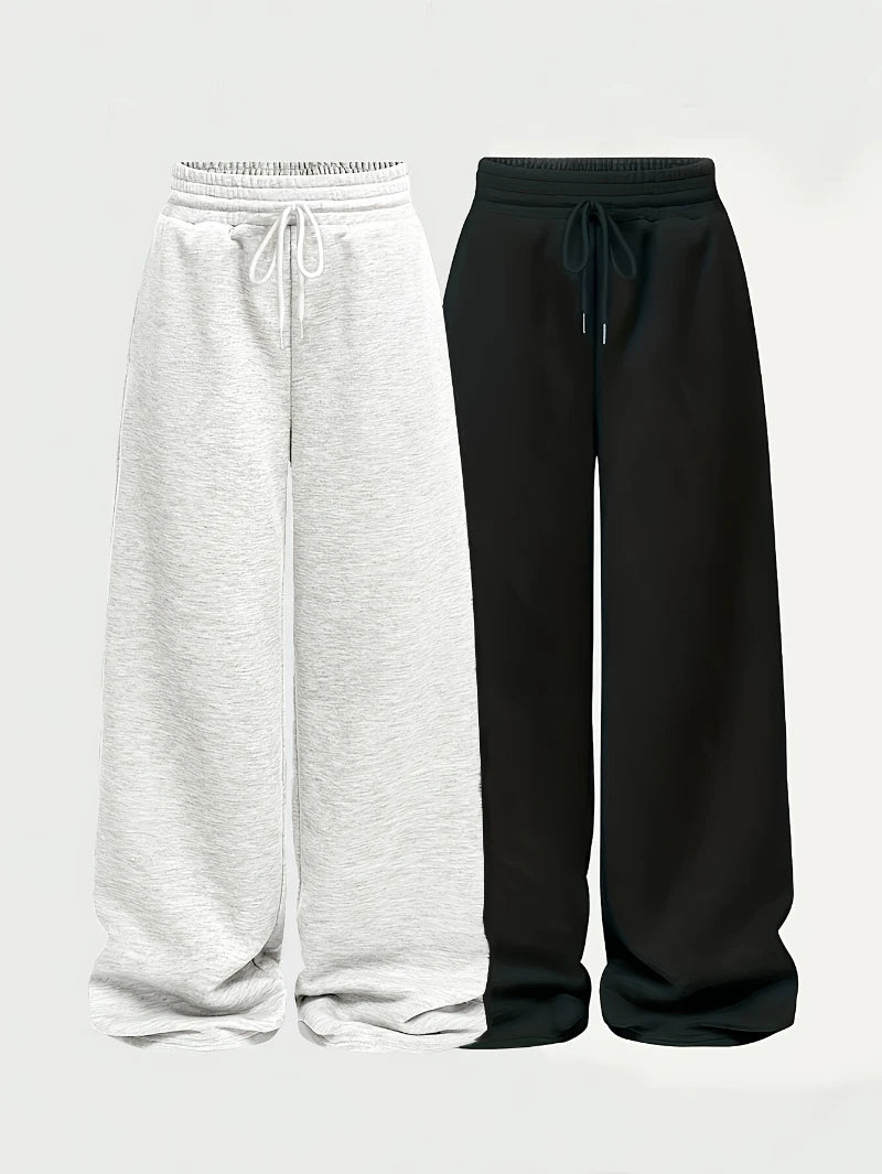 Casual Pants for Women: Simple Front-Tie Loose Fit Wide-Leg Trousers, Perfect for Spring, Summer, and Fall Everyday Comfortable