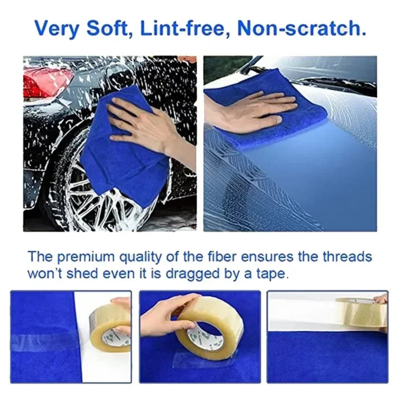 20Pcs Microfiber Towels Car Wash Drying Cloth Towel Household Cleaning Cloths Auto Detailing Polishing Cloth Home Clean Tools