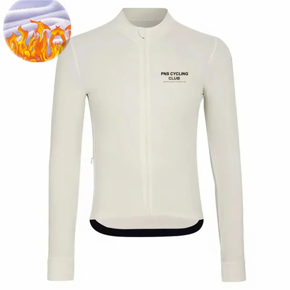 2024 Cycling Jersey Long Sleeve Thermal Fleece Men Winter Warm MTB Road Bike Clothing Windbreaker Jersey Maílllot Ciclismo Hombr