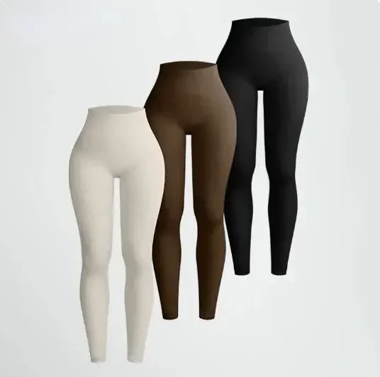 Thread Knited Leggings Women Seamless Slim Tights Gym Trainning Running High Waist Hip Liftting High Elastic Yoga Fitness Pants