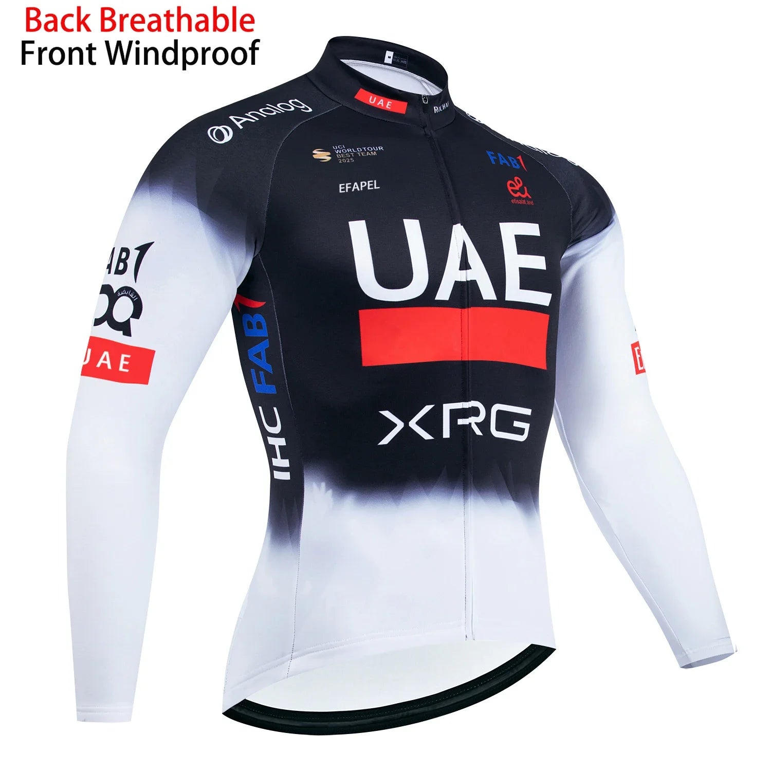 High Quality Cycling Clothing UAE Cycling Jersey Long Sleeve Windbreaker Bike Maillot Ropa Ciclismo Bicycl Jersey Tops 3 Pockets
