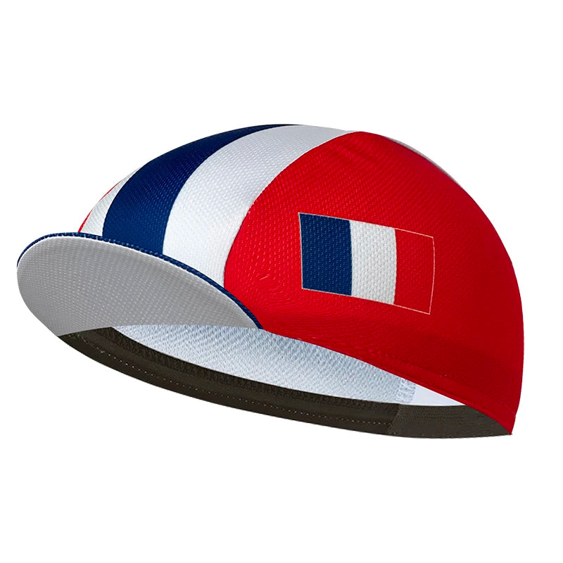 Classic cycling cap, multi-colored, flag, polyester sweat absorbent, neutral, popular