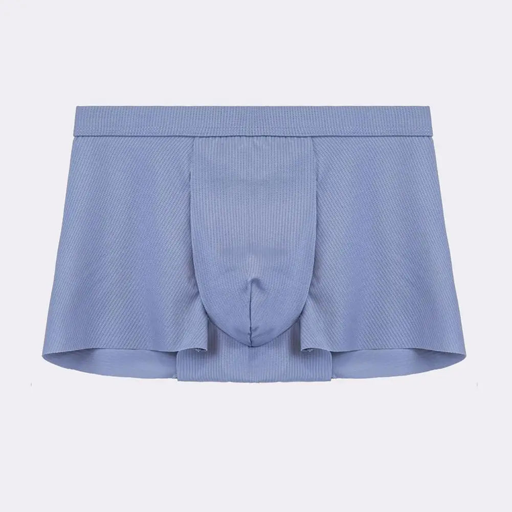 Fake Ass Men Boxers 3D Design Traceless Effect Mid-rise Underpants Solid Color U-convex Ergonomic Design Boxers Briefs