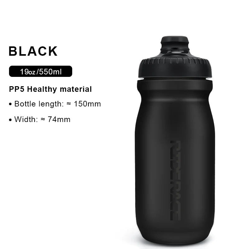 RIDERACE Sports Water Bottle 550ML 650ML PP5 Ultra-Light Outdoor Running Cycling Squeeze Mug Bicycle Kettle Portable Bike Cup